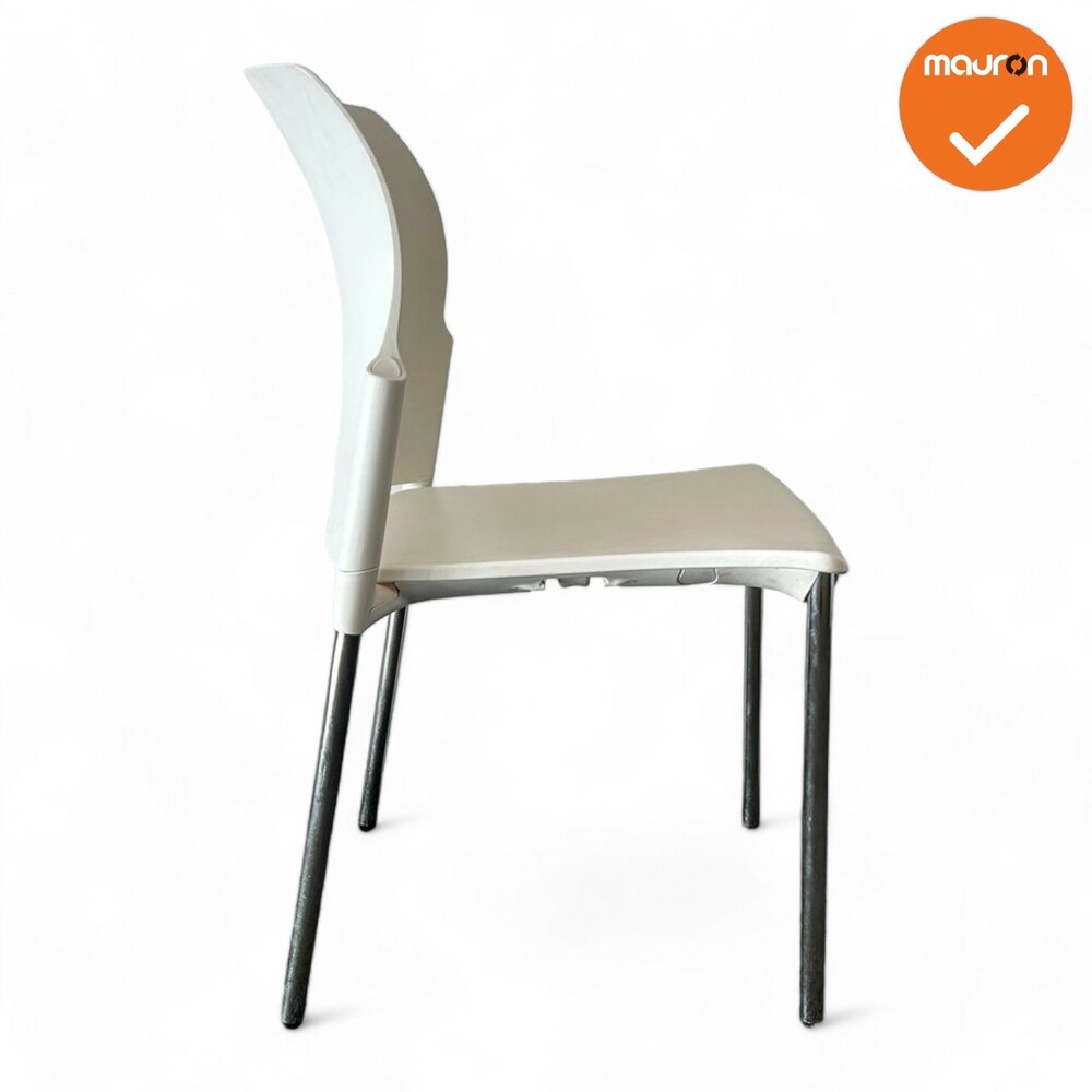 Vergaderstoel S20 - Wit  - Chroom frame