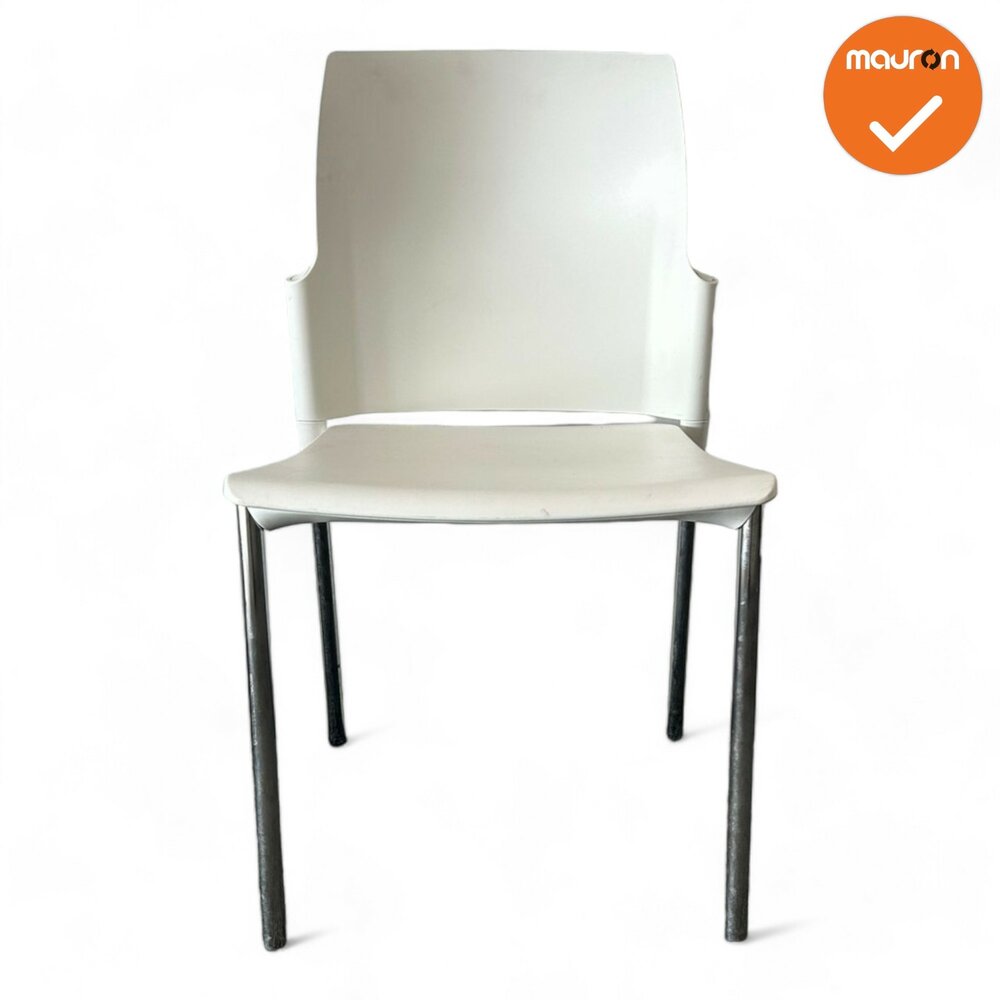 Vergaderstoel S20 - Wit  - Chroom frame