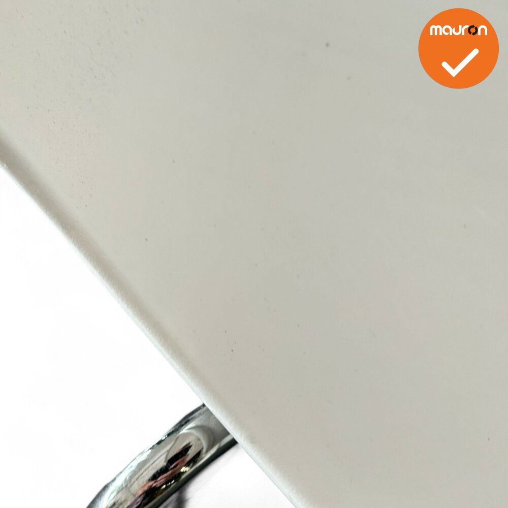 Vergaderstoel Galvano - Wit - Chroom frame - 4 poot