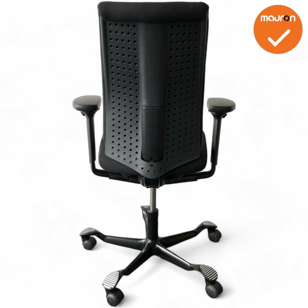 HAG bureaustoel Creed 6005 - Stof Zwart - Frame Zwart  -  3D Armleggers - Nieuwstaat