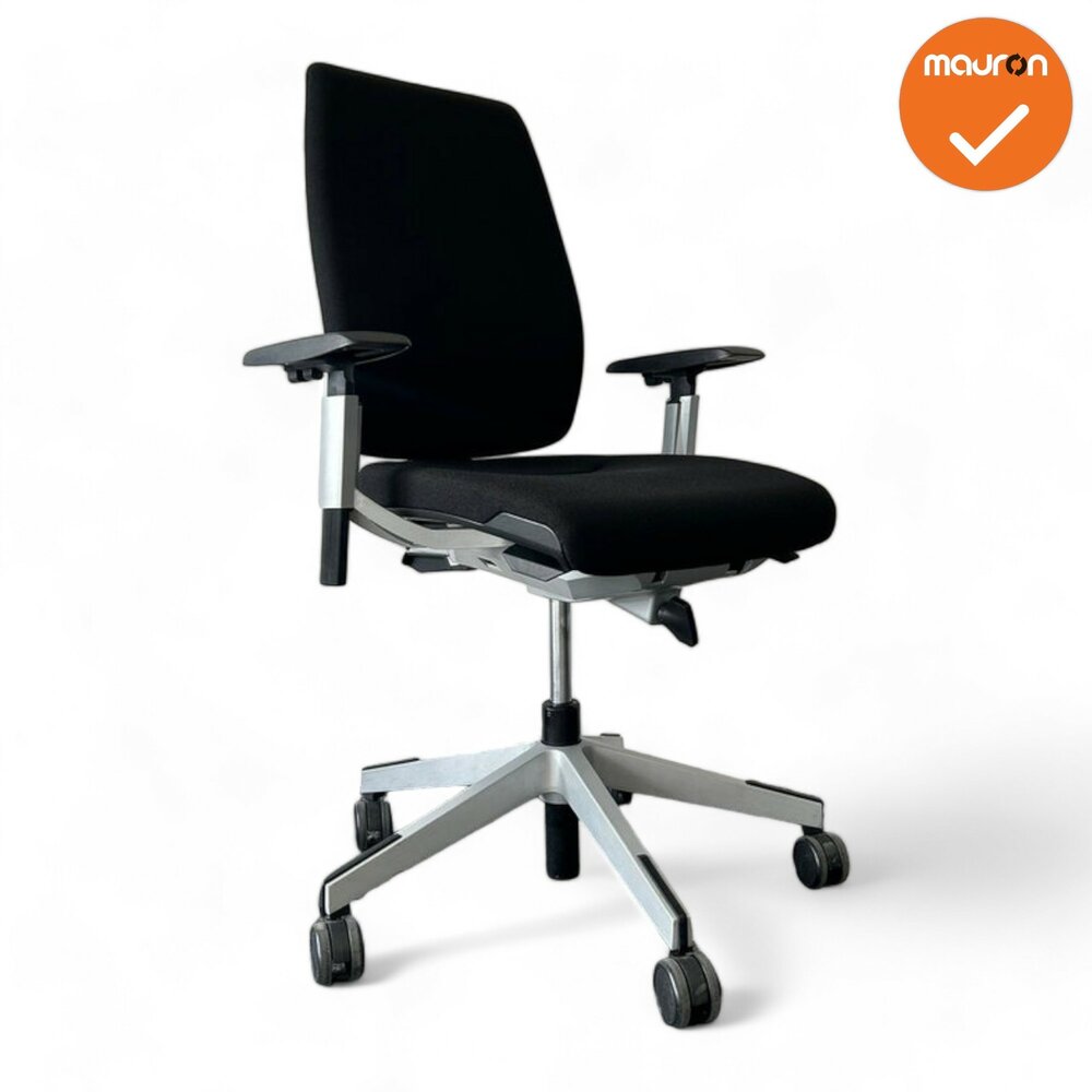 Giroflex Bureaustoel - 68-7509 - Zwart - Zilvergrijs voetkruis