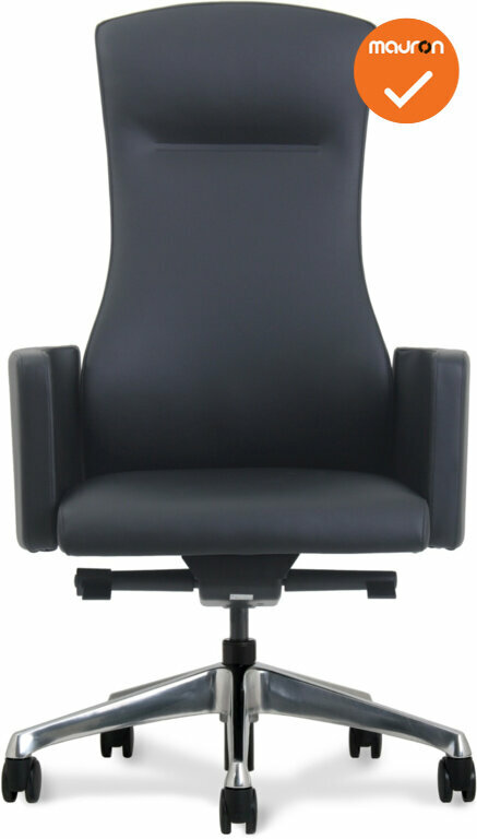 Style Bureaustoel - Coupon leer - Aluminium voetkruis