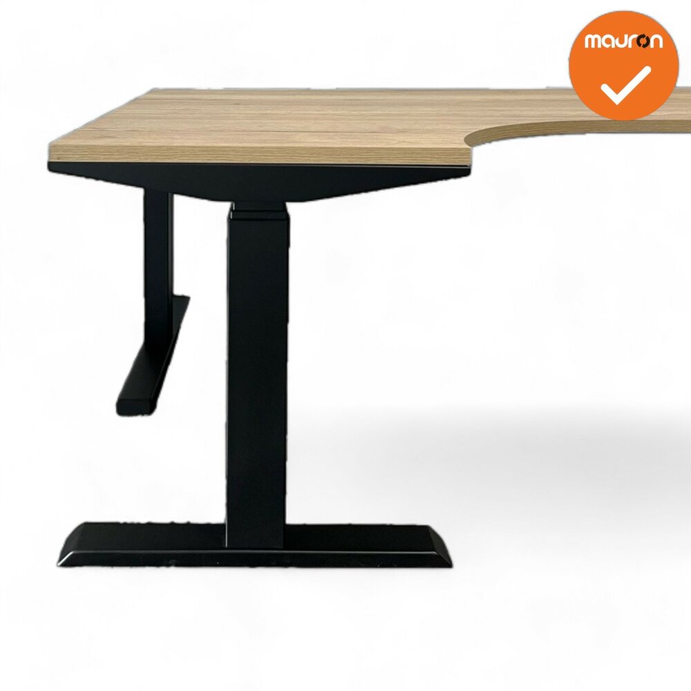 Hoekbureau - Zit-Sta - 180x120 - Steelforce Pro 670 SLS - Ronde hoek - Bladkleur naar keuze