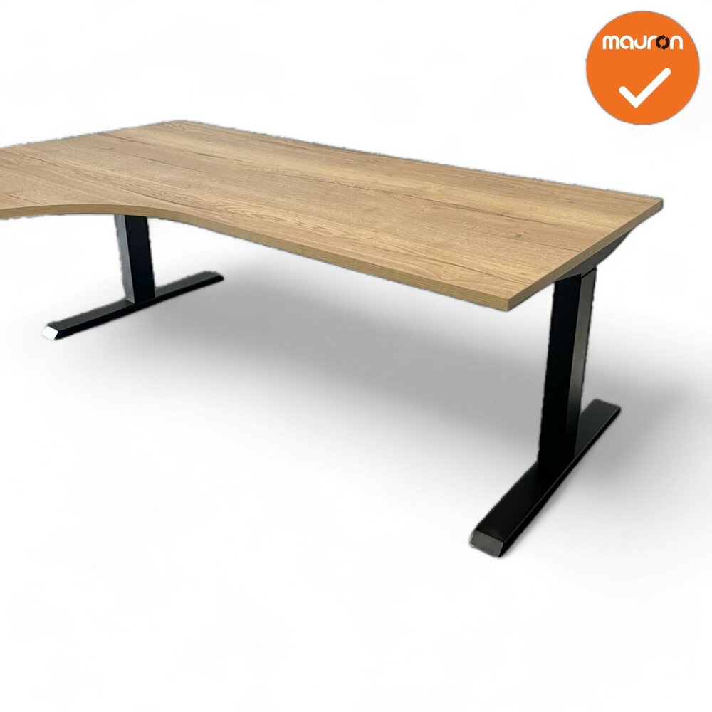 Hoekbureau - Zit-Sta - 180x120 - Steelforce Pro 670 SLS - Ronde hoek - Bladkleur naar keuze
