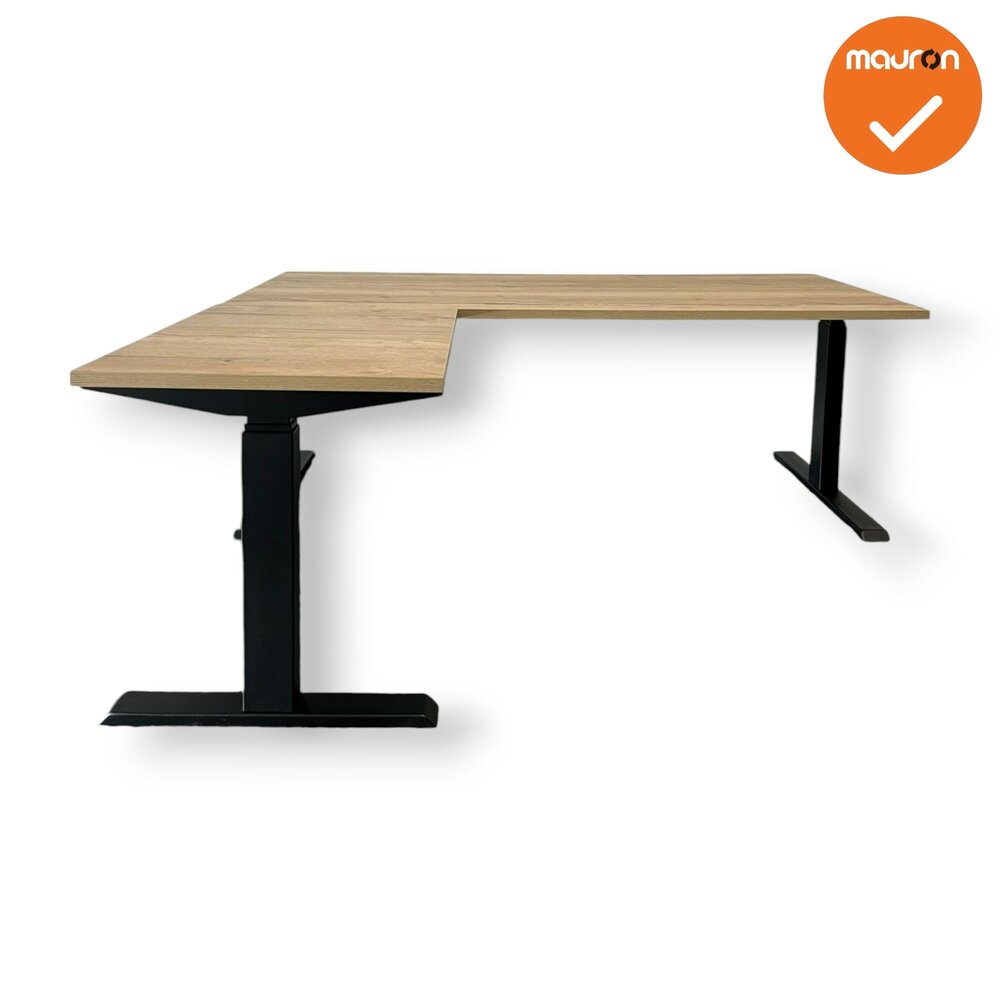Hoekbureau - Zit-Sta - 180x160 - Steelforce Pro 670 SLS - Rechte hoek - Bladkleur naar keuze