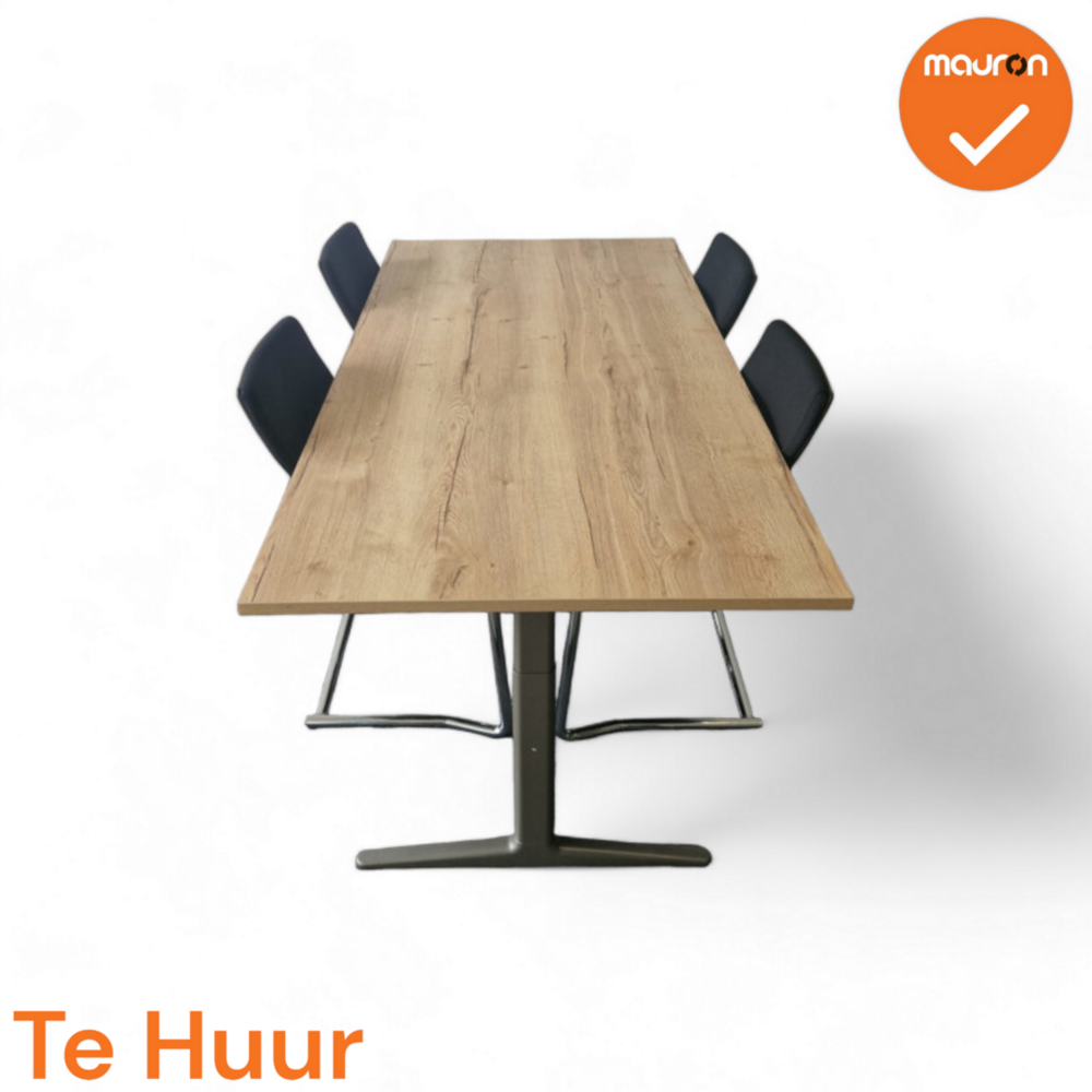 Huren: Ahrend 500 - Vergadertafel - 200x100 - Bladkleur naar keuze
