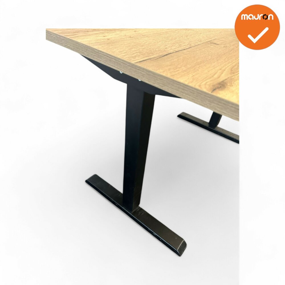 Bureau - Steelforce 300 Pro - Zit-Sta - Zwart onderstel - blad kleur en afmeting naar keuze