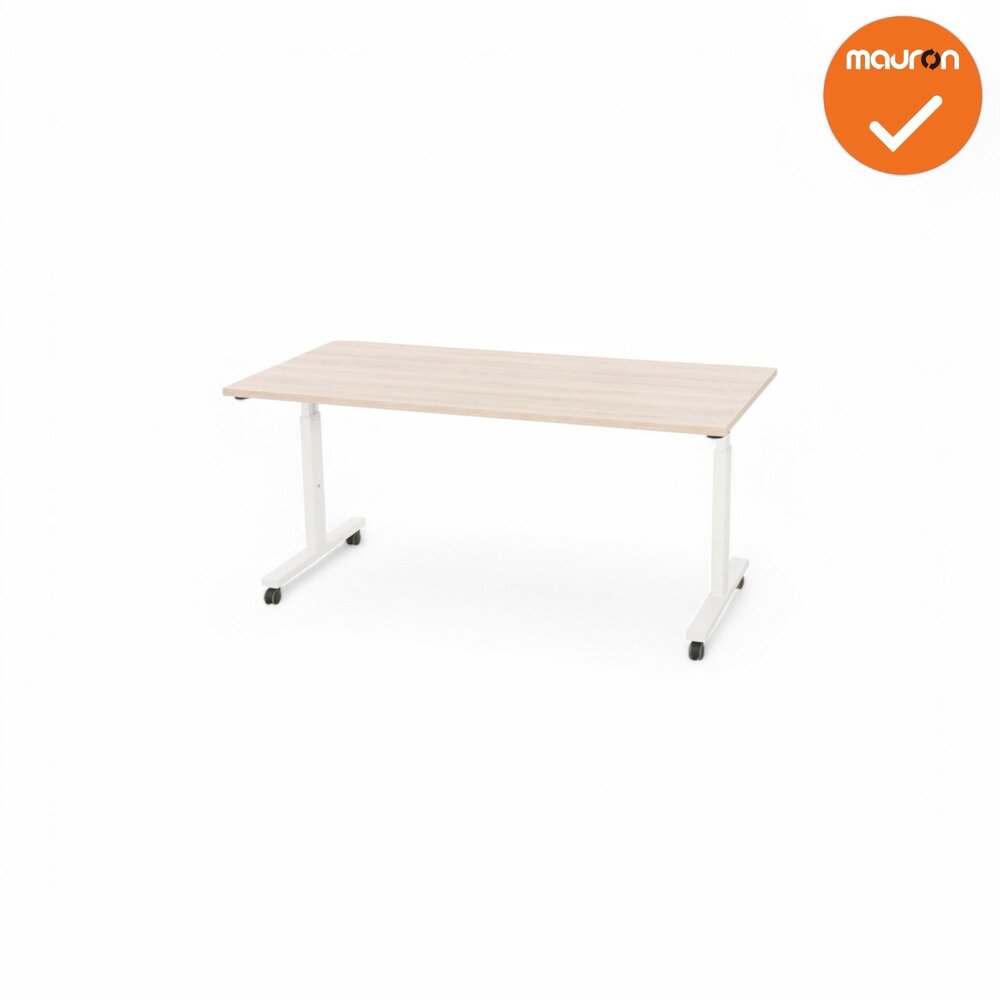 Verrijdbare klaptafel TUBE - wit - NIEUW - bladkleur en grootte naar keuze