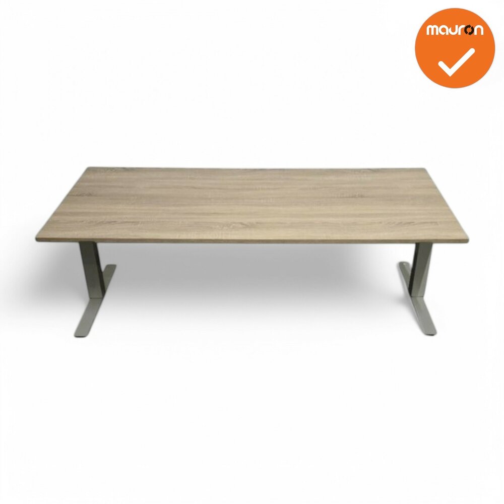 Refurbished - HonMove zit-sta bureau - zilvergrijs onderstel - maat en kleur blad naar keuze