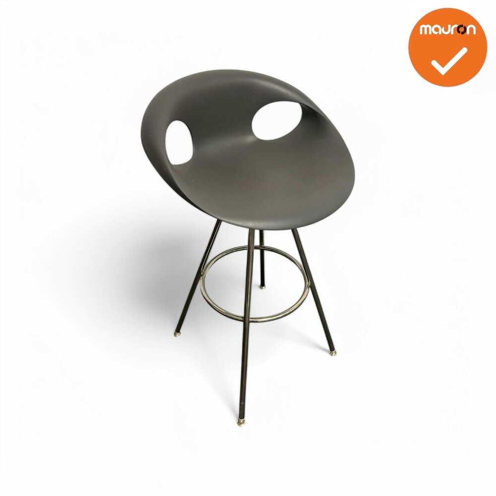 Barkruk - Tonon - Up chair - antraciet - chroom onderstel