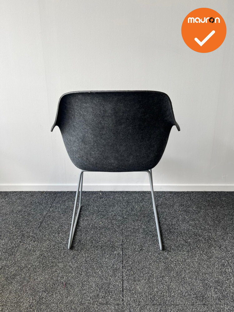 Vepa Felt vergaderstoel - Grijs met blauwe zitting