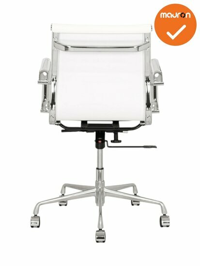 Design vergaderstoel Assemblee lage rug - NIEUW - Wit- met wielen