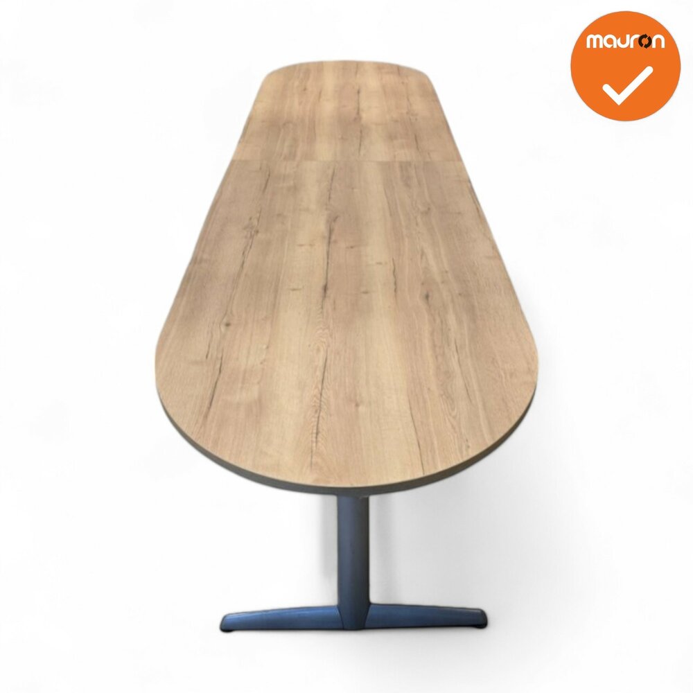 Ahrend vergadertafel - 400x100cm - Ovaal - bladkleur naar keuze