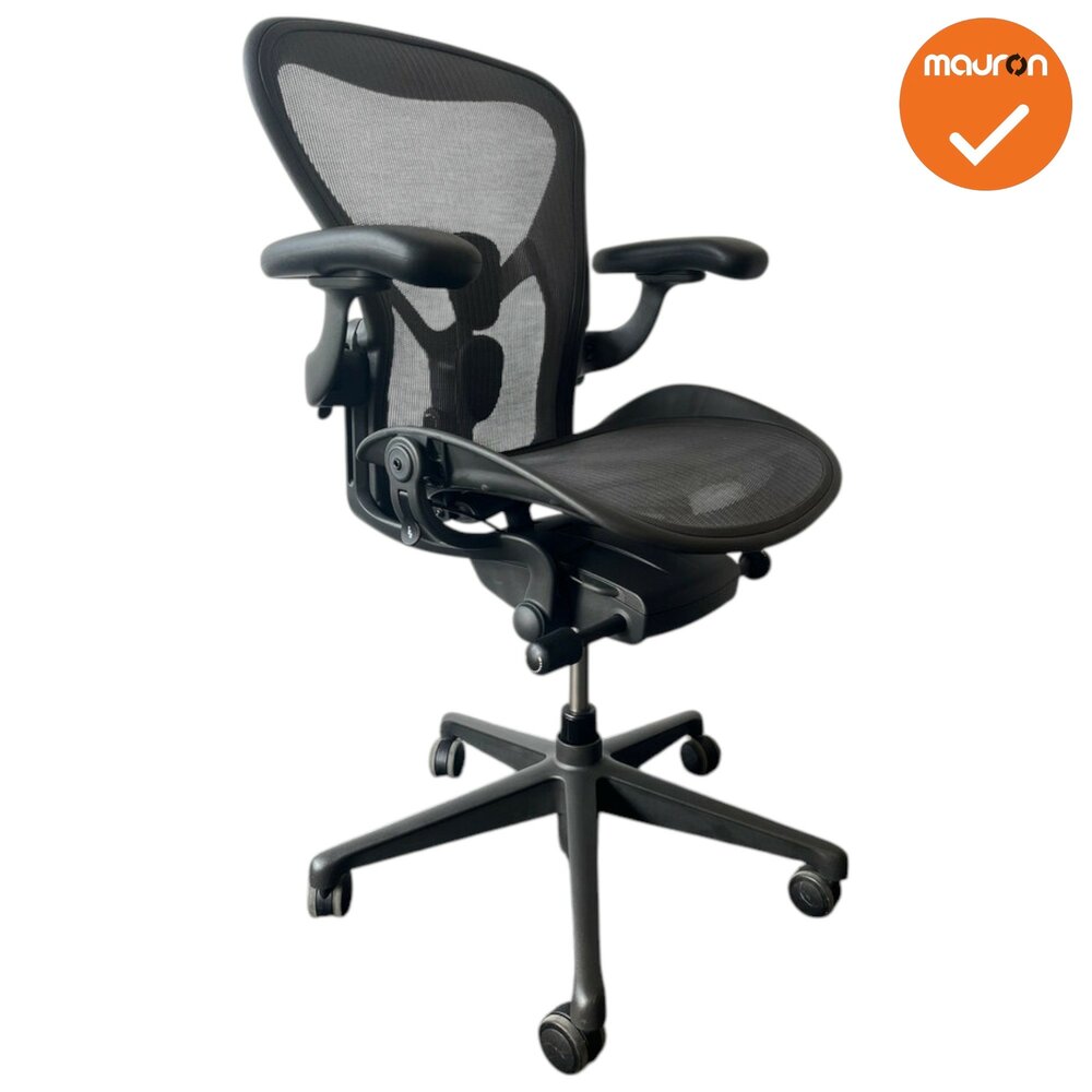 Herman Miller - Aeron - B - zwart voetkruis - Inclusief posturefit