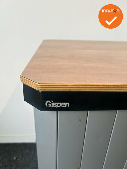 Gispen octa Roldeurkast B-Keuze - 74x120x45cm - Wit met zilvergrijze roldeuren