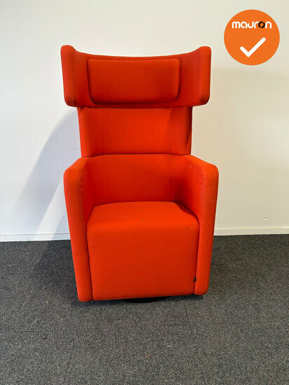 Bene Parcs Wing Chair - Fauteuil - Refurbished - Rood gestoffeerd