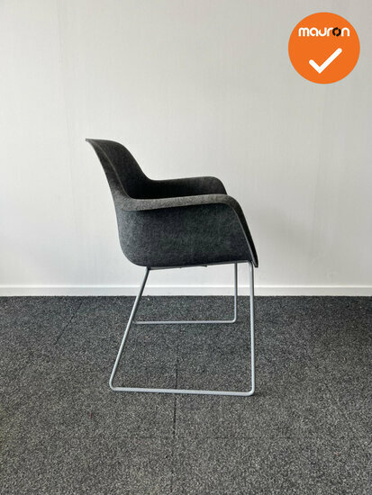 Vepa Felt vergaderstoel - Grijs met blauwe zitting