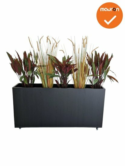 Verrijdbare plantenbak - 160x80cm - Zwart