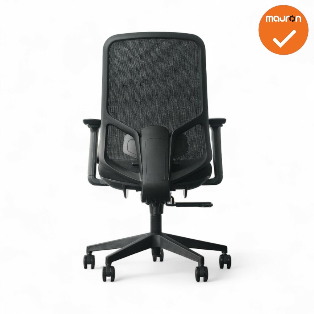 Bureaustoel Mik - NIEUW - Zwarte stoffering - zwart voetkruis