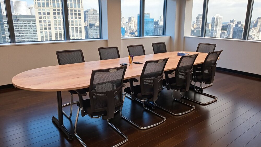 Ahrend vergadertafel - 400x120cm - Ovaal - bladkleur naar keuze