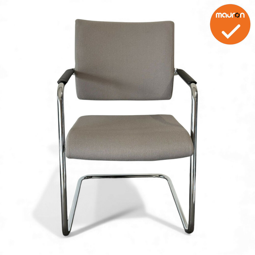 Rohde &amp; Grahl - Vergaderstoel - Grijze stoffering - Chroom frame