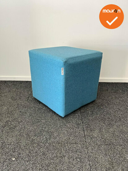Rohde &amp; Grahl - Poef - met wielen - 45x45x45cm - Licht blauw