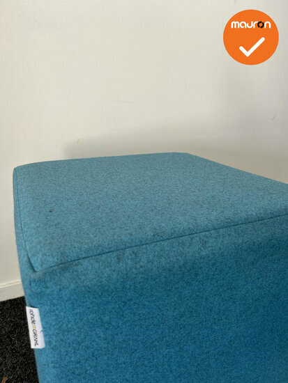 Rohde &amp; Grahl - Poef - met wielen - 45x45x45cm - Licht blauw