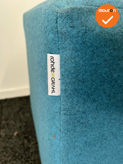 Rohde &amp; Grahl - Poef - met wielen - 45x45x45cm - Licht blauw