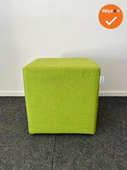 Rohde &amp; Grahl - Poef - met wielen - 45x45x45cm - Licht groen