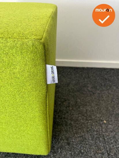 Rohde &amp; Grahl - Poef - met wielen - 45x45x45cm - Licht groen