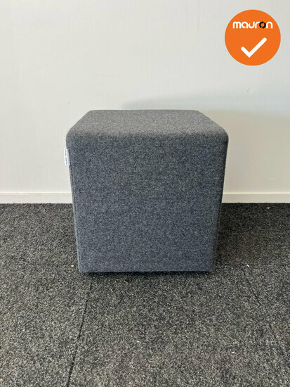 Rohde &amp; Grahl - Poef - met wielen - 45x45x45cm - Antraciet