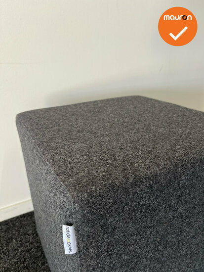 Rohde &amp; Grahl - Poef - met wielen - 45x45x45cm - Antraciet