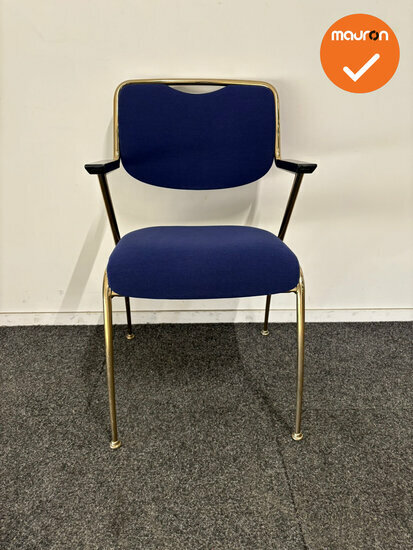 Brunner Vergaderstoel - Blauwe stoffering