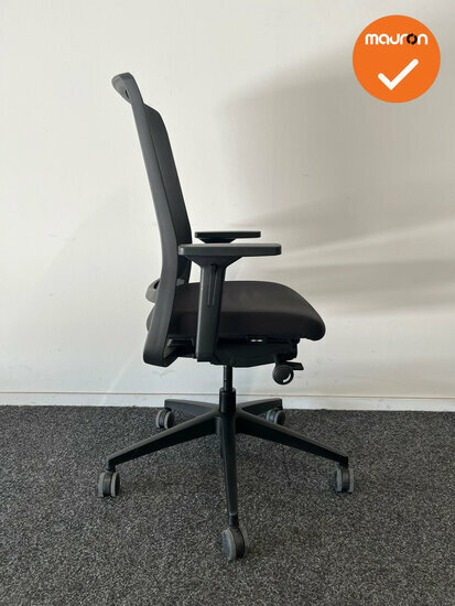 Gispen Zinn bureaustoel - Zwarte stoffering - Zwart voetkruis