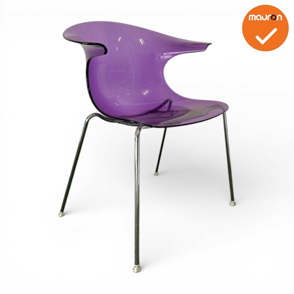 Design Vergaderstoel - Paars - Chrome onderstel