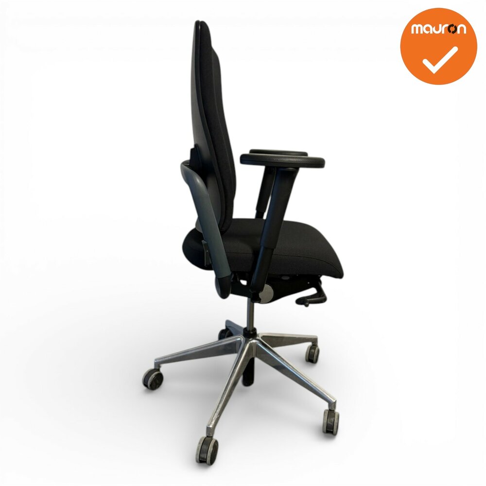 Rohde &amp; Grahl - Xenium - Classic -  Nieuwe zwarte stoffering - Nieuwe armpads - Chroom voetkruis - Antraciet rugbeugel