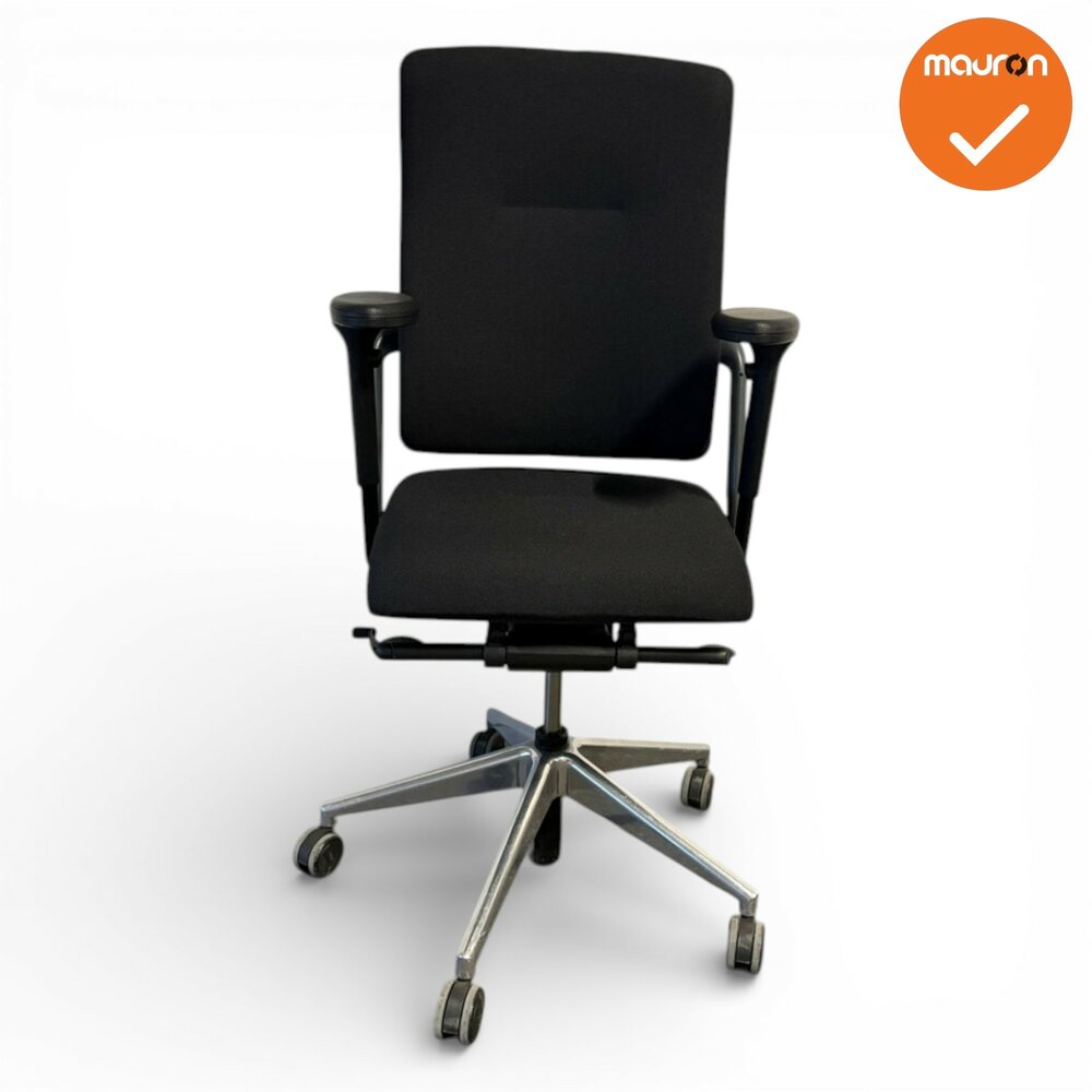 Rohde &amp; Grahl - Xenium - Classic -  Nieuwe zwarte stoffering - Nieuwe armpads - Chroom voetkruis - Antraciet rugbeugel
