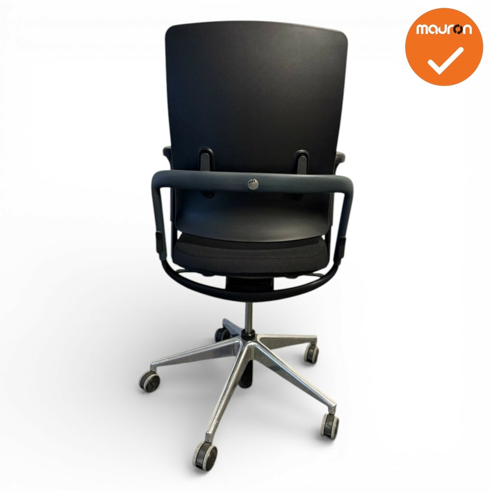 Rohde &amp; Grahl - Xenium - Classic -  Nieuwe zwarte stoffering - Nieuwe armpads - Chroom voetkruis - Antraciet rugbeugel