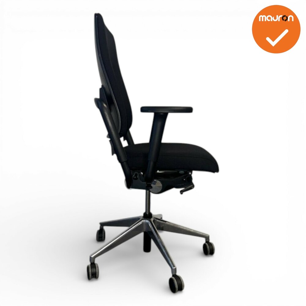 Rohde &amp; Grahl - Xenium - Classic -  Nieuwe zwarte stoffering - Nieuwe armpads - Chroom voetkruis - Antraciet rugbeugel