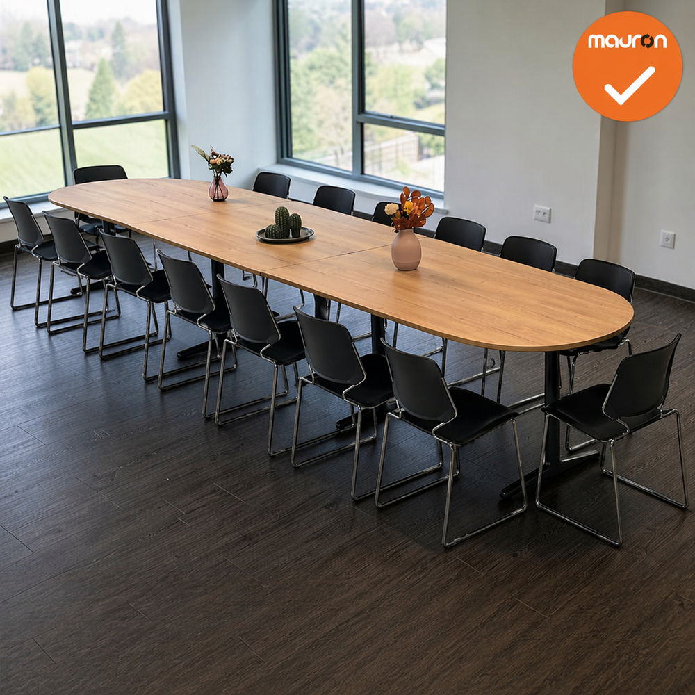 Ahrend vergadertafel - 555x100cm - Ovaal - bladkleur naar keuze
