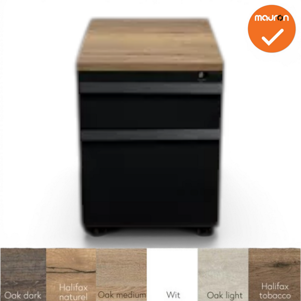 Ladeblok - 57x42x57cm - Antraciet - 2 lades - kunststof front 