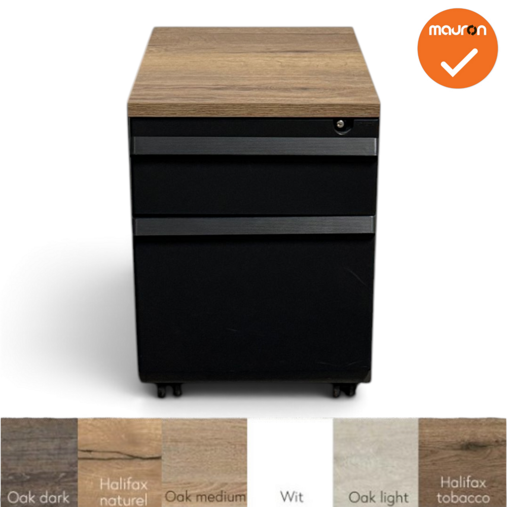 Ladeblok - 57x42x57cm - Antraciet - 2 lades - kunststof front