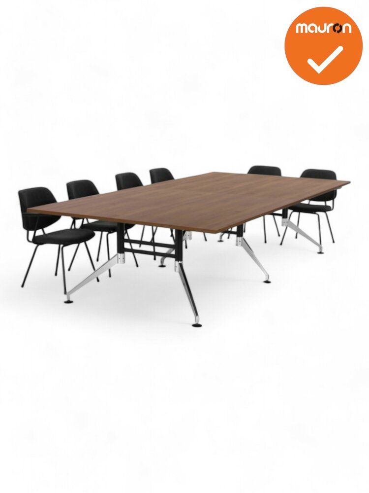 Luxe grote vergadertafel SIGN - 320x160 cm - Cognac Walnoten