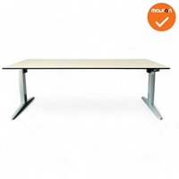 Bureau - Four-Two - Elektrisch - Zilvergrijs - 180x80 - Ahorn