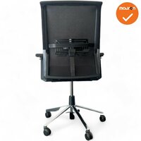Haworth Comforto 59 - Bruine stoffering - gepolijst aluminium voetkruis