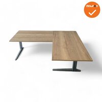 Hoekbureau - 200x160 - Ahrend Essa - Zilvergrijs - Rechte hoek 
