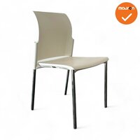 Vergaderstoel S20 - Wit  - Chroom frame