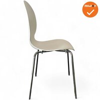Vergaderstoel Galvano - Wit - Chroom frame - 4 poot