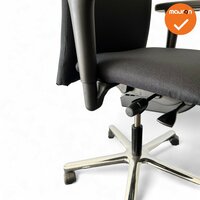 Haworth Comforto 55 Bureaustoel - Nieuwe zwarte stof - Chroom