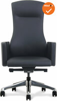 Style Bureaustoel - Coupon leer - Aluminium voetkruis